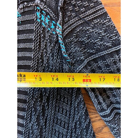 Free People Gray Blue All Washed Out Cable Knit Duster Cardigan  Women's Size XS - Picture 10 of 11